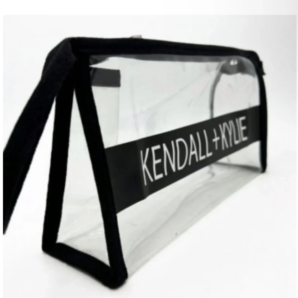 Kendall + Kylie Makeup Cosmetics Bag / Clear & Black / BRAND NEW